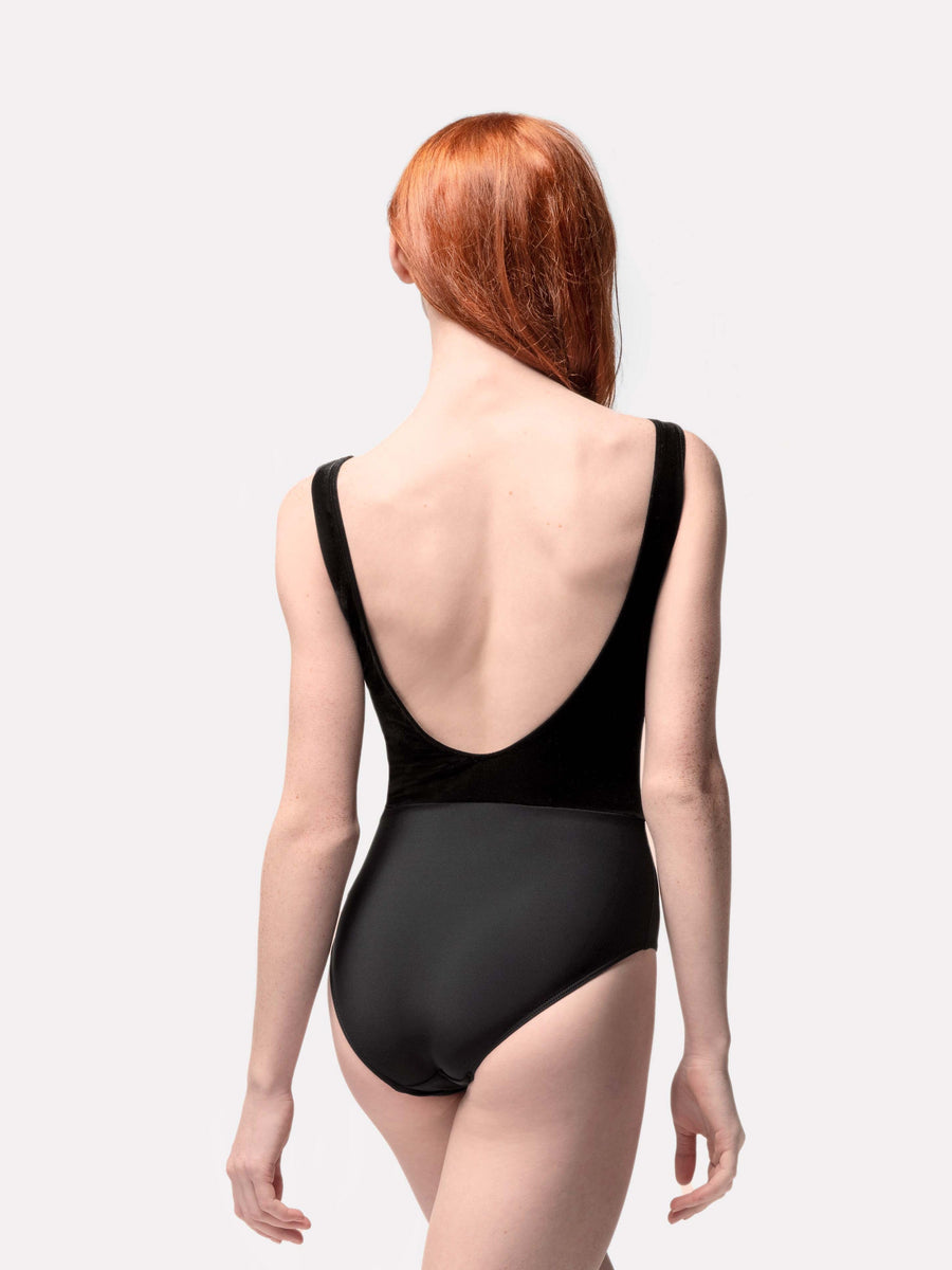 Allison Black Velvet Leotard RTW