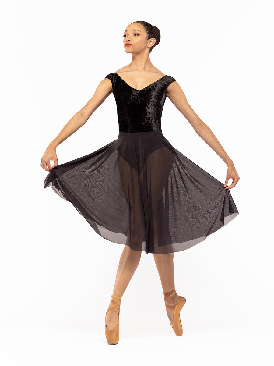 Sophia Leotard Black Crushed Velvet RTW