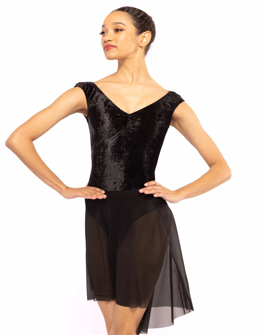 Sophia Leotard Black Crushed Velvet RTW