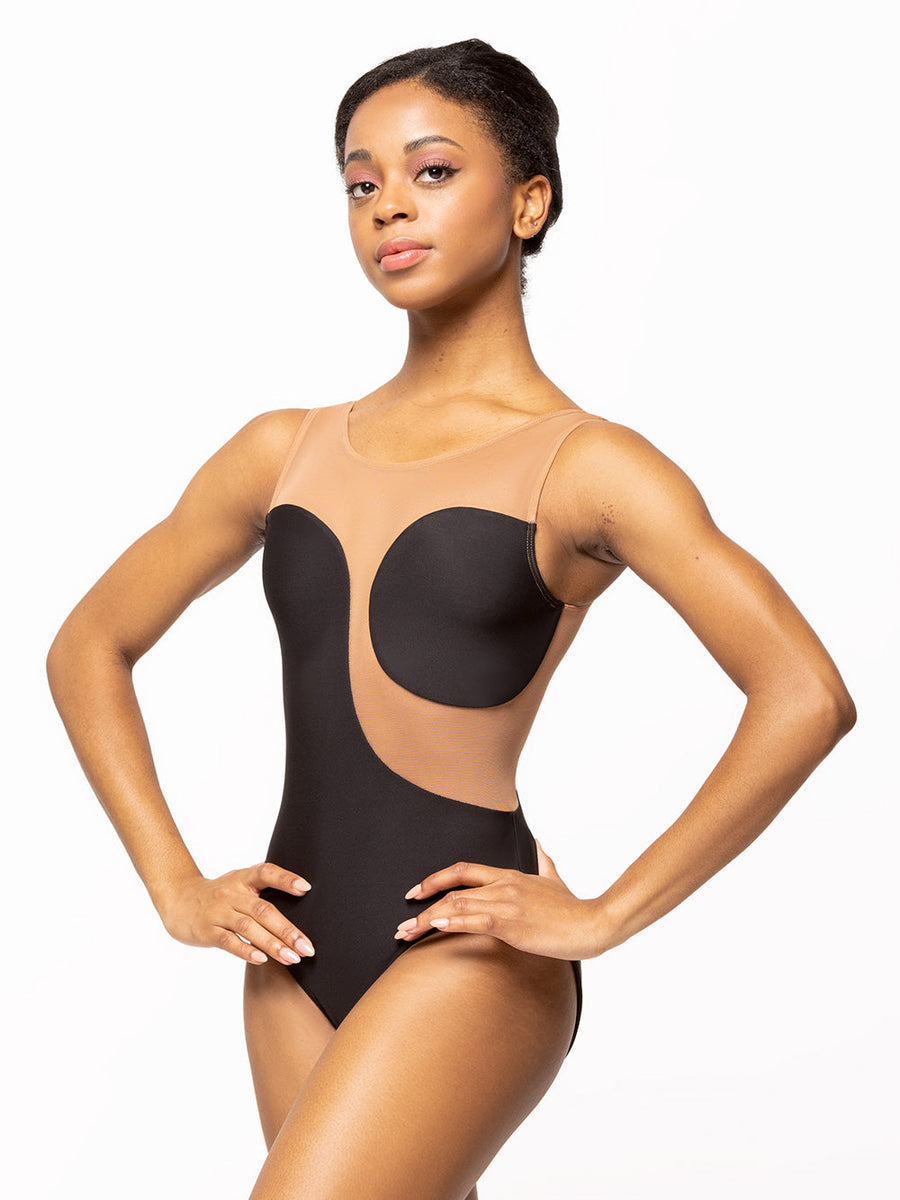 Luna Black Latte Mesh Leotard RTW