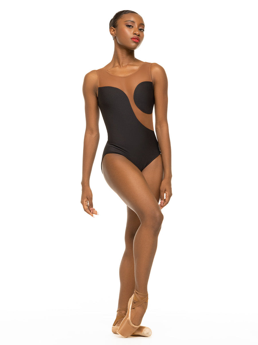 Luna Black Mocha Mesh Leotard RTW