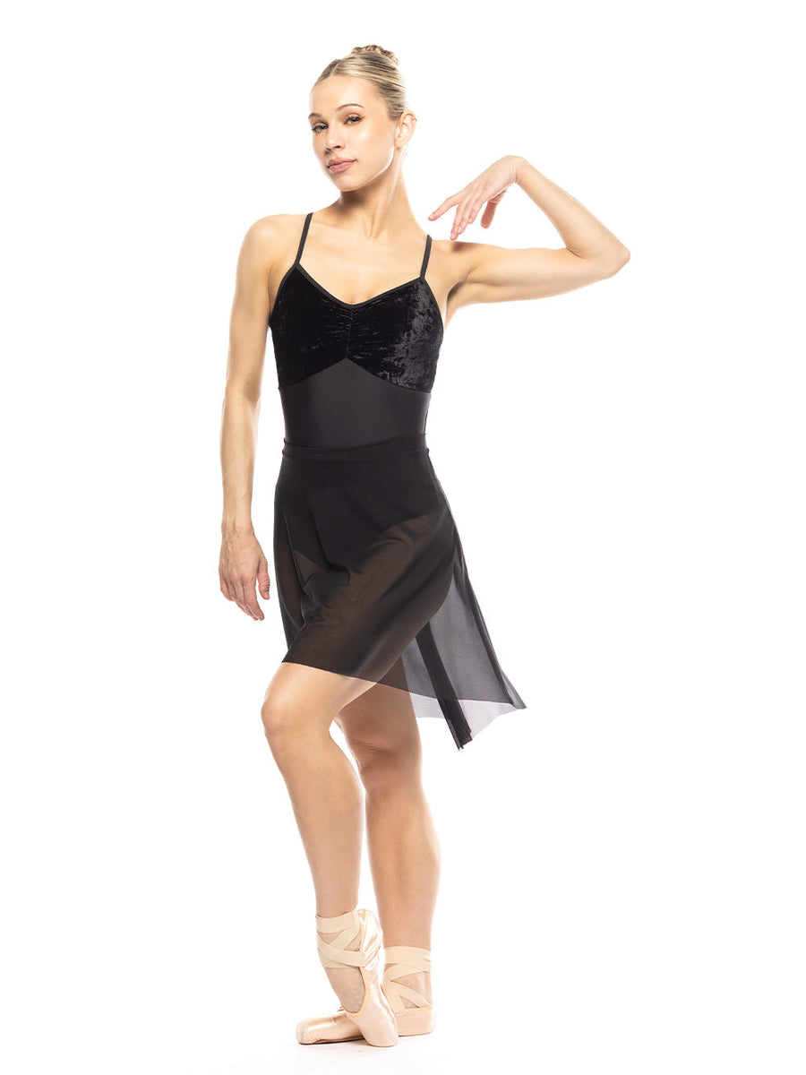 Mackenzie Leotard Black Crushed Velvet RTW