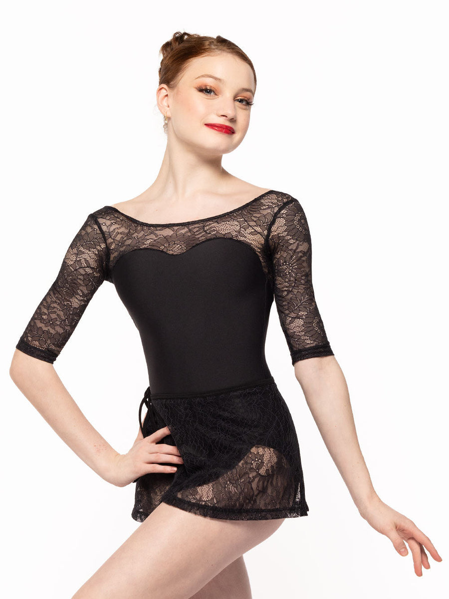 Vinzant Leotard Black Zinnia Lace RTW