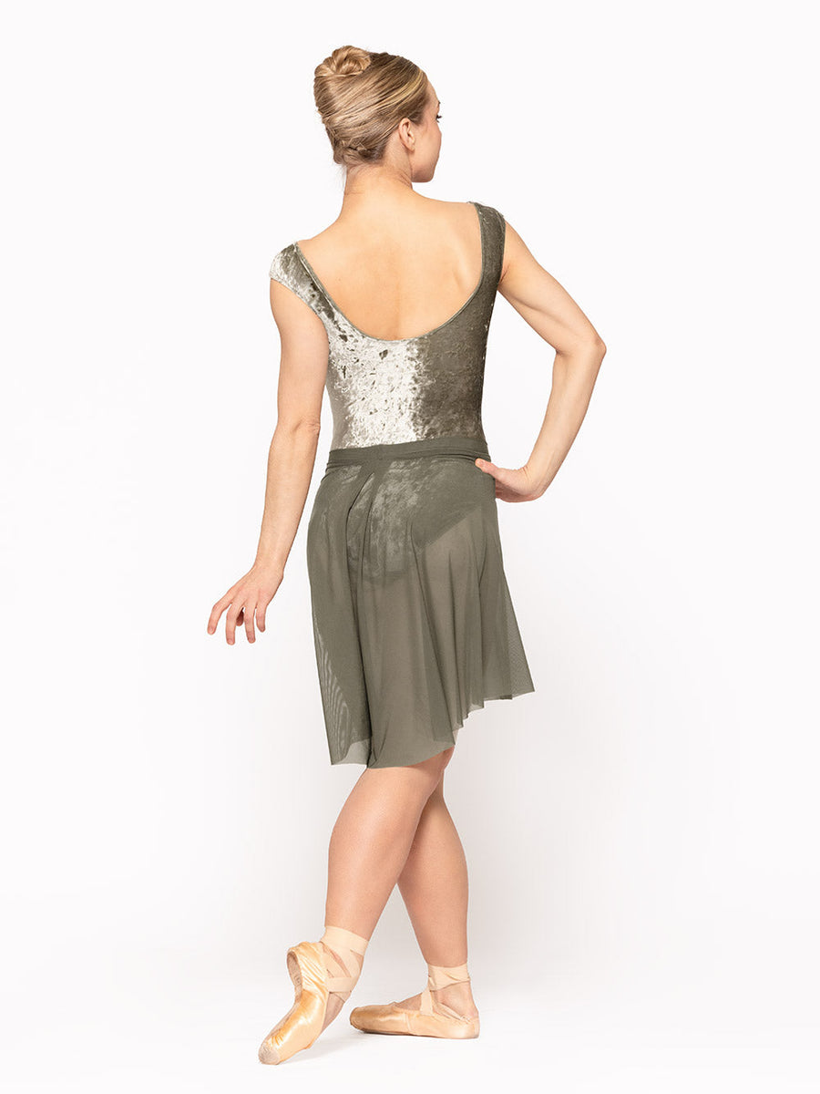 Sophia Leotard Dusty Olive Crushed Velvet RTW