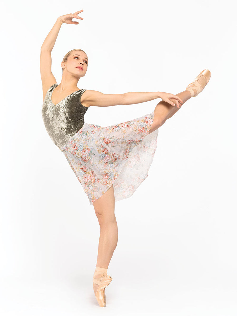 Sophia Leotard Dusty Olive Crushed Velvet RTW