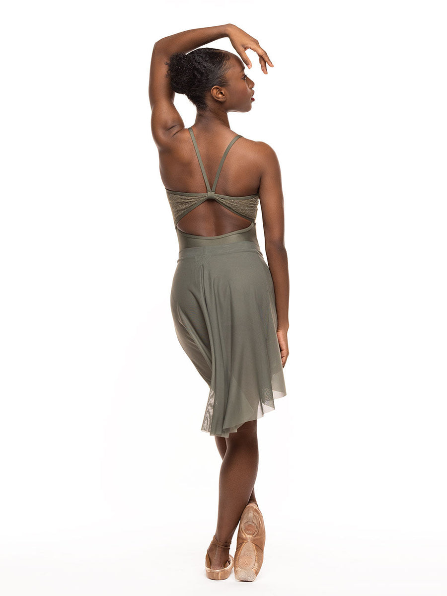 Mackenzie Leotard Dusty Olive Crushed Velvet RTW