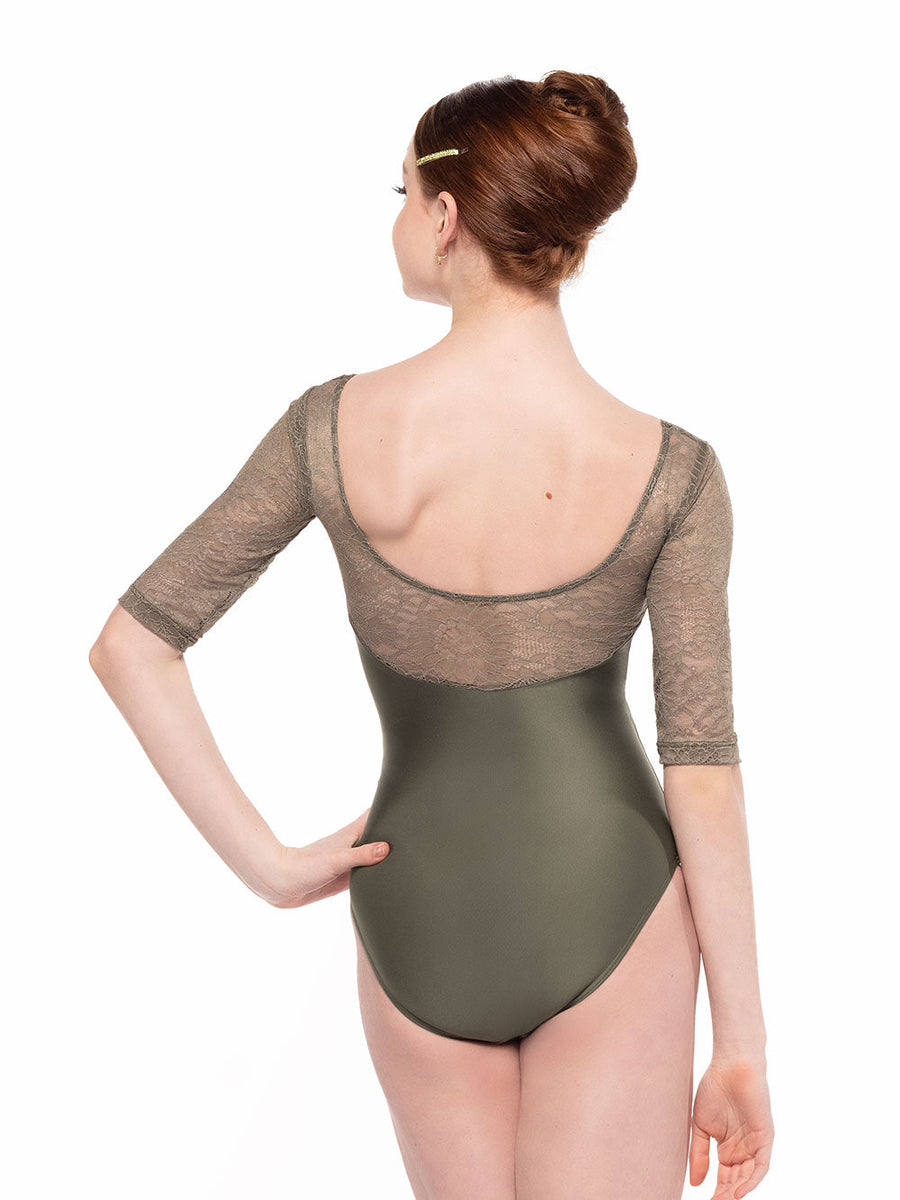 Vinzant Leotard Dusty Olive Zinnia Lace RTW