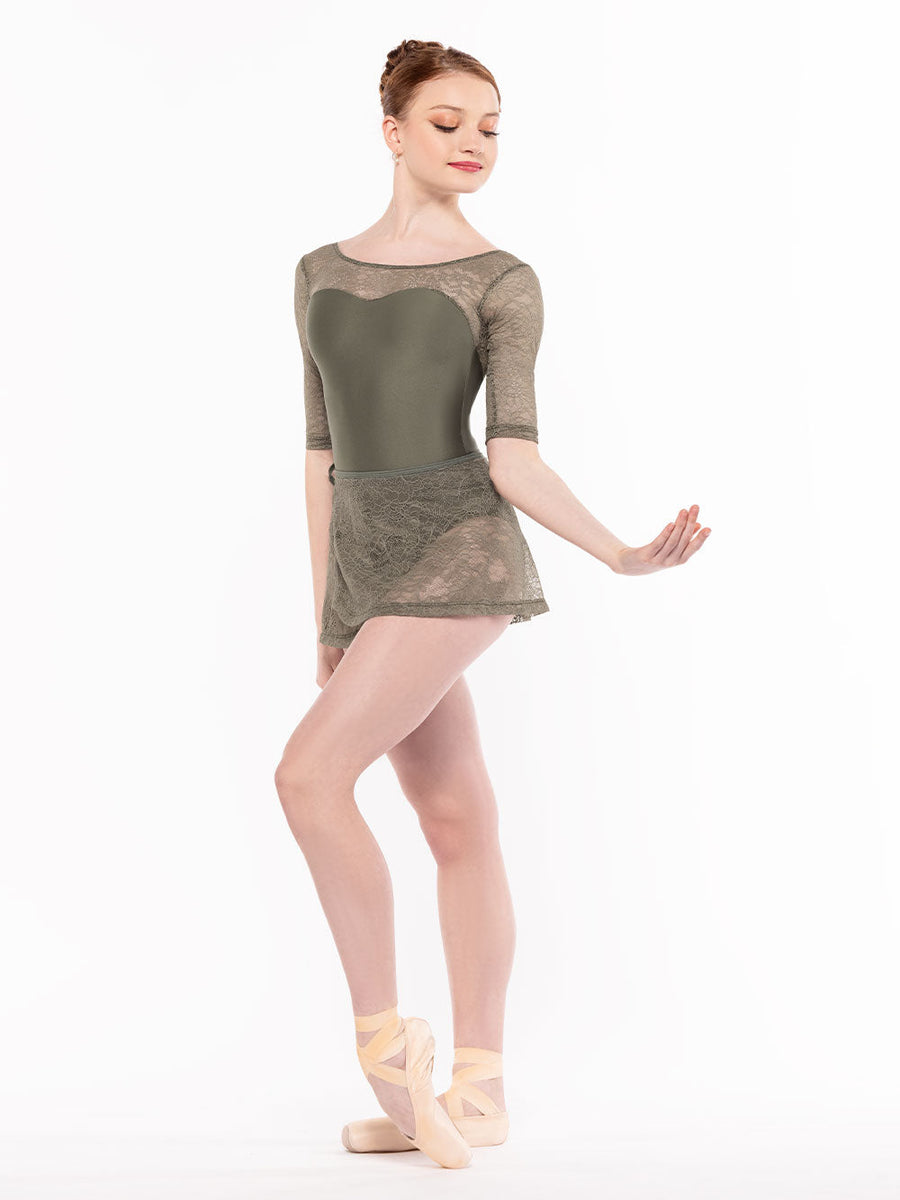 Vinzant Leotard Dusty Olive Zinnia Lace RTW