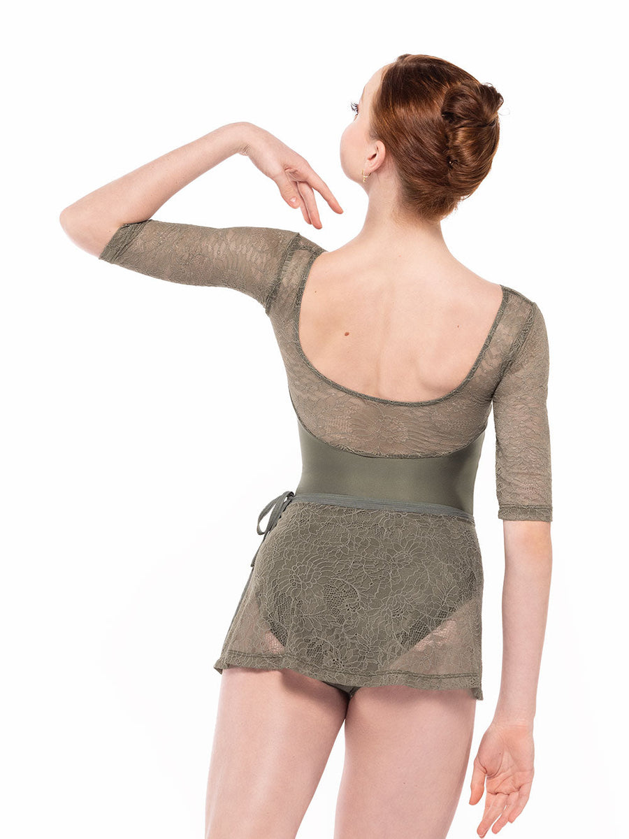 Vinzant Leotard Dusty Olive Zinnia Lace RTW