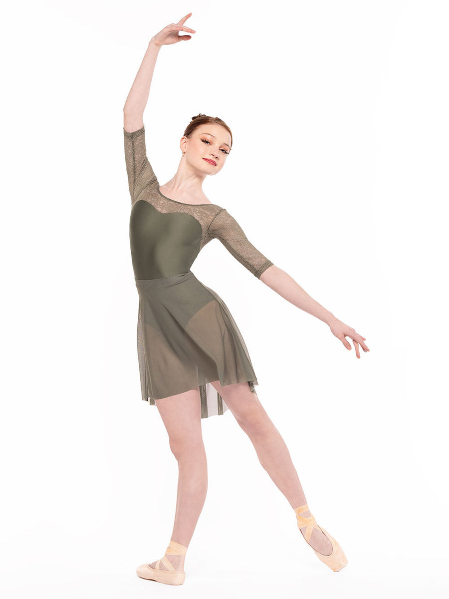 Vinzant Leotard Dusty Olive Zinnia Lace RTW