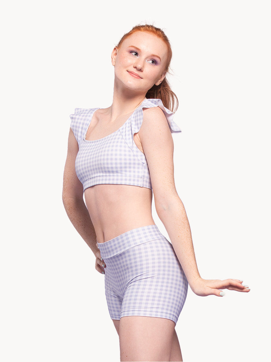 Olivia Shorts 4.5" Lavender Gingham RTW