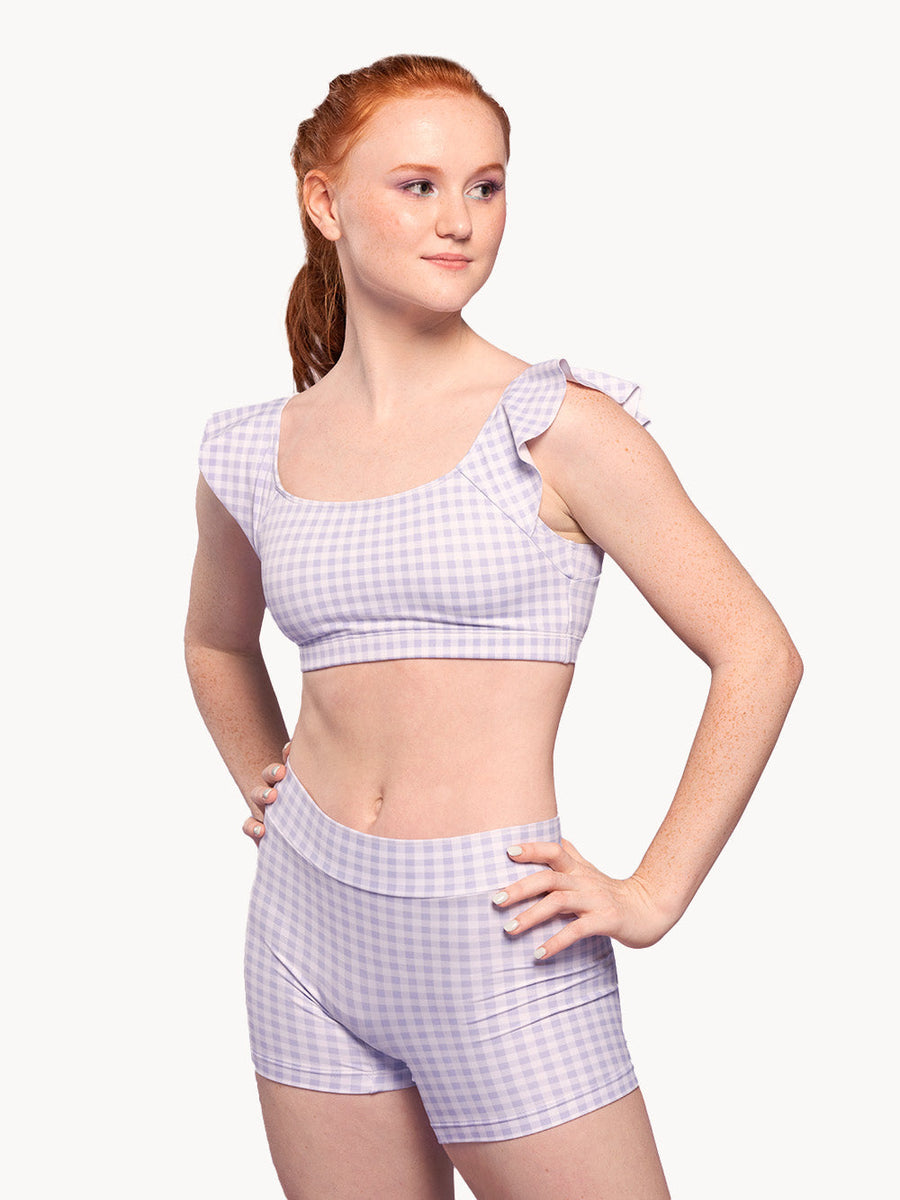 Olivia Shorts 4.5" Lavender Gingham RTW