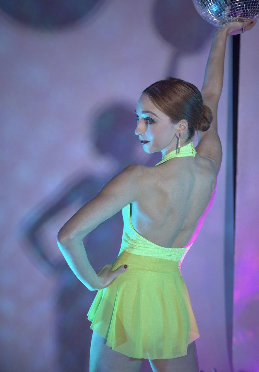 Monique Leotard Pistachio Silver Lurex RTW