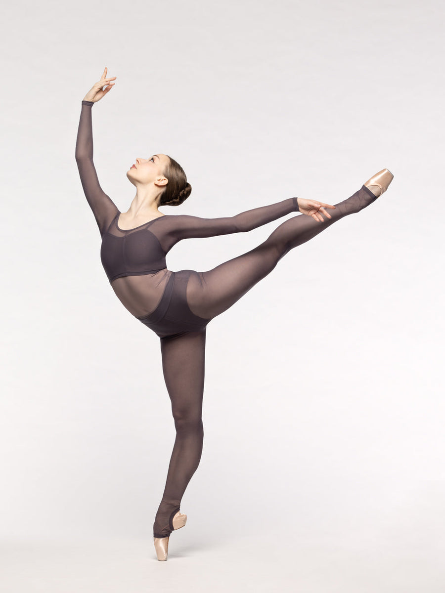 Stirrup Back Seam Tights Mystic Mesh RTW