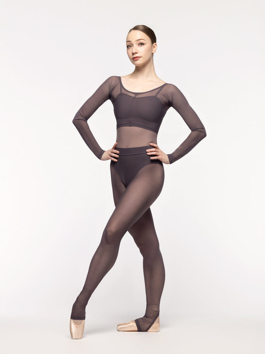 Stirrup Back Seam Tights Mystic Mesh RTW