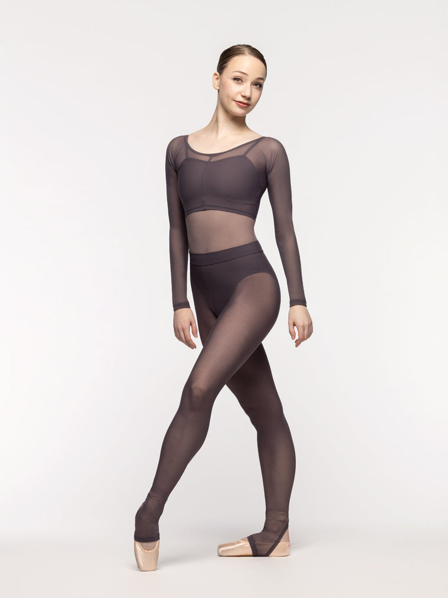 Stirrup Back Seam Tights Mystic Mesh RTW