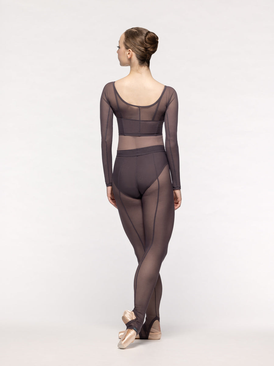 Stirrup Back Seam Tights Mystic Mesh RTW