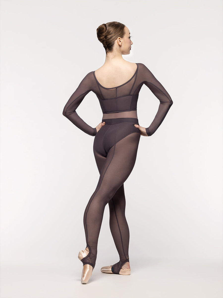 Stirrup Back Seam Tights Mystic Mesh RTW