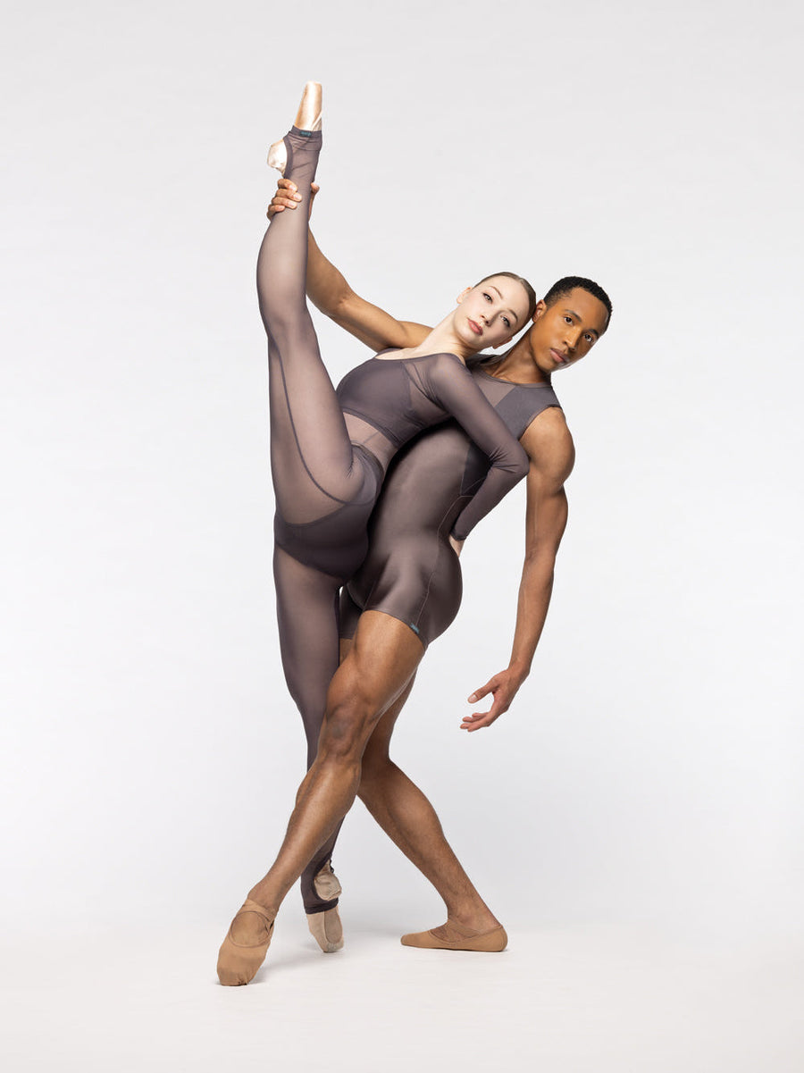 Stirrup Back Seam Tights Mystic Mesh RTW