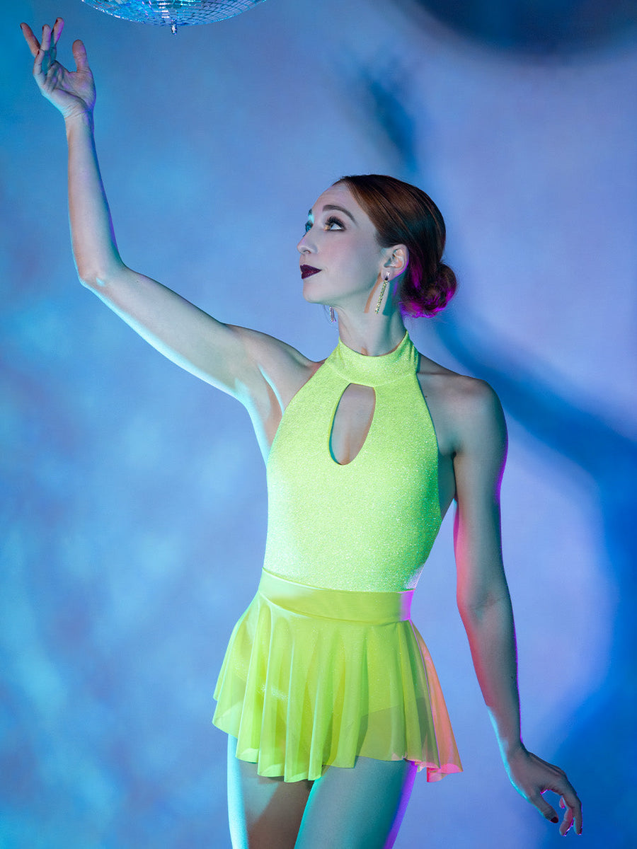 Monique Leotard Pistachio Silver Lurex RTW