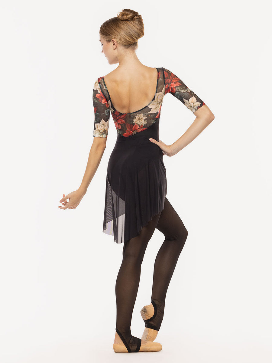 Stirrup Back Seam Tights Black Mesh RTW