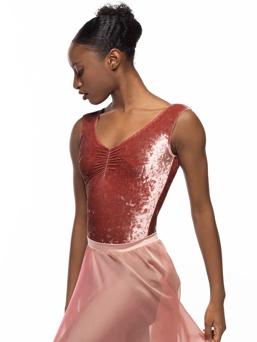 Sophia Leotard Sandstone Crushed Velvet RTW