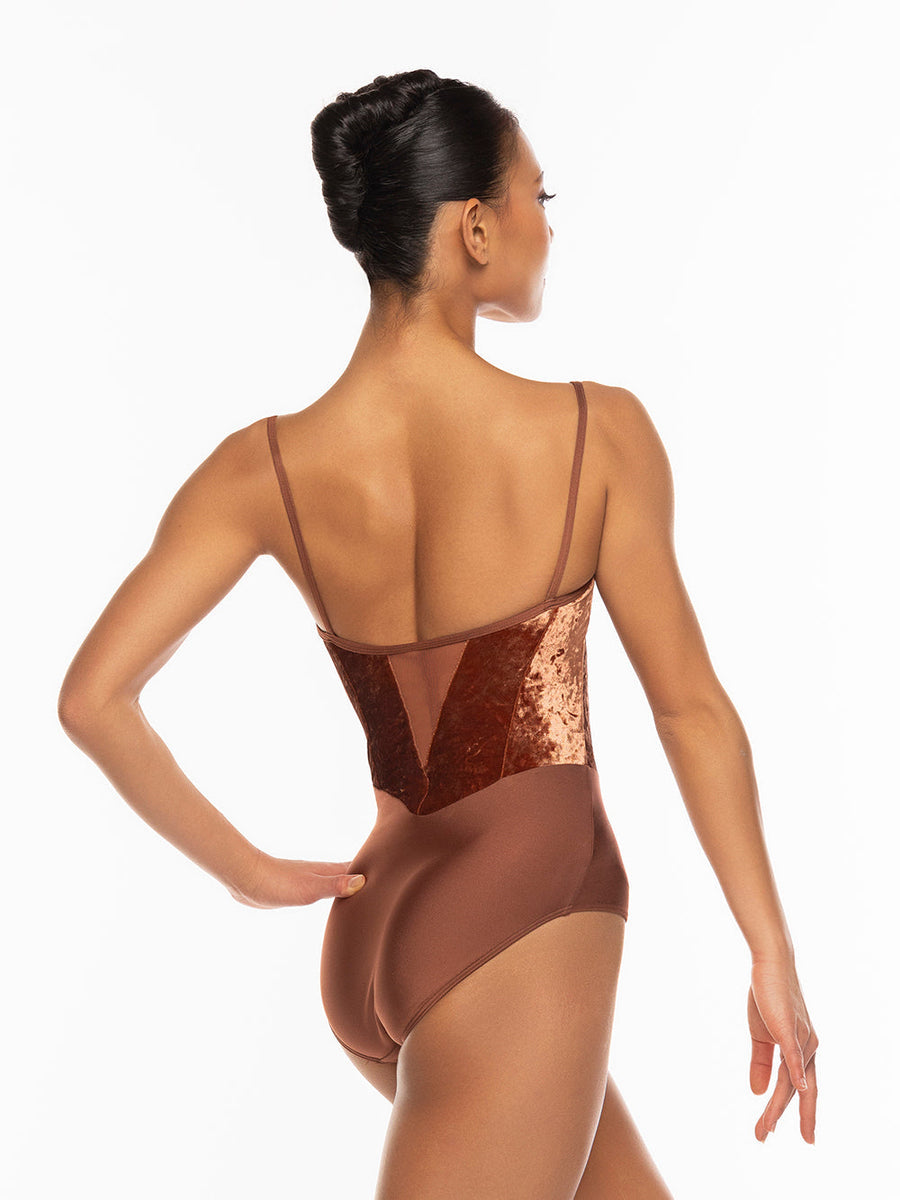 Chloe Leotard Spice Crushed Velvet RTW