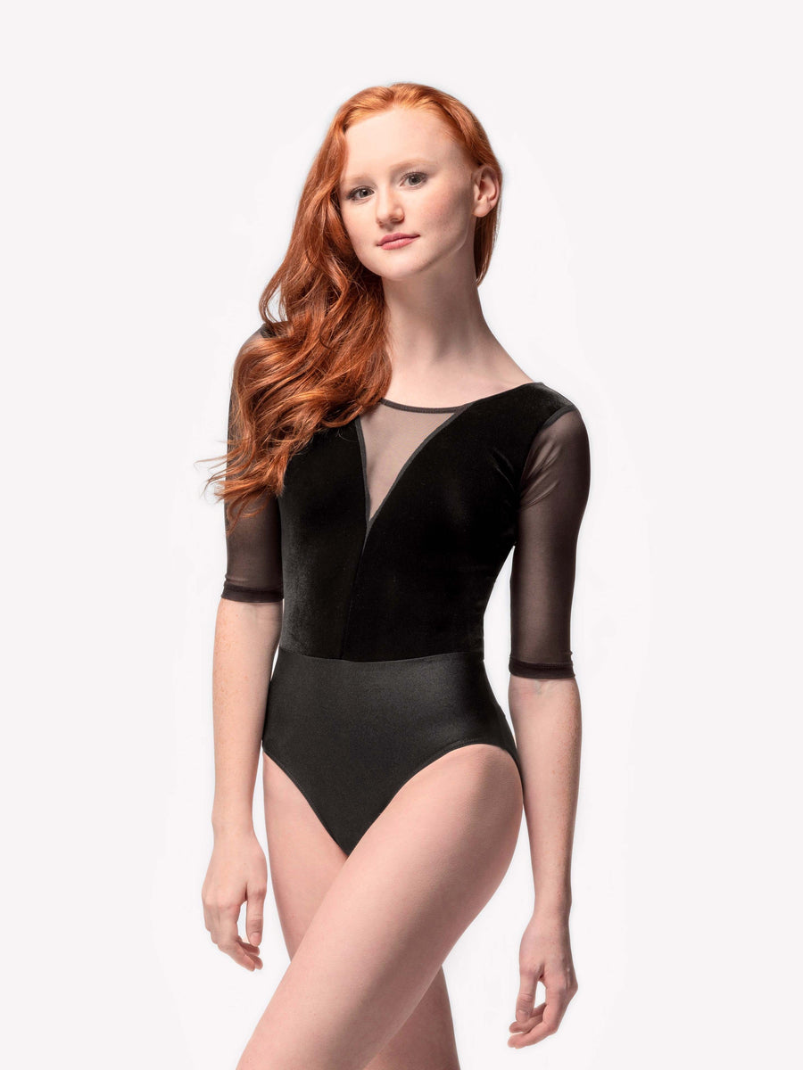 Tempe Black Velvet Leotard RTW