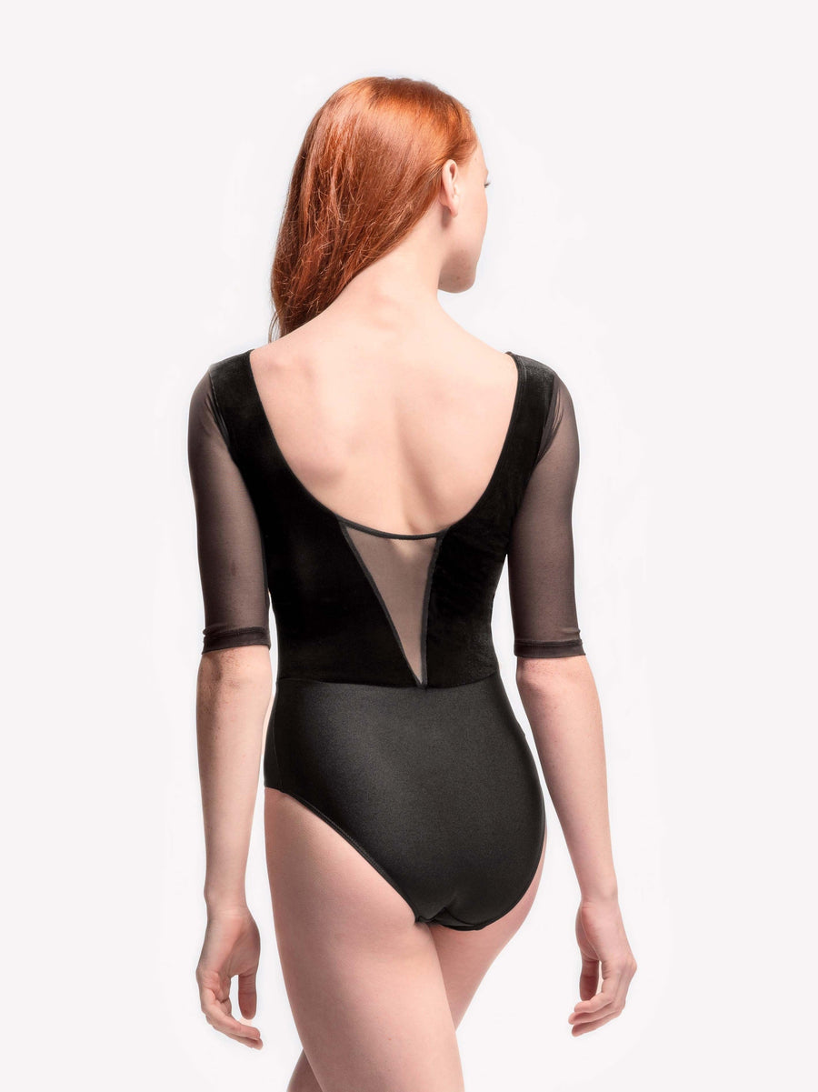 Tempe Black Velvet Leotard RTW
