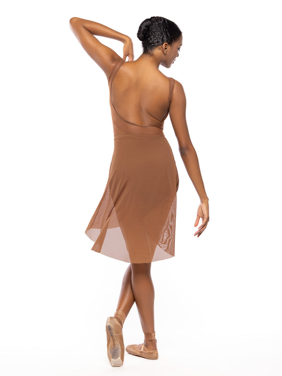 Long High-Low Skirt Mocha Mesh RTW