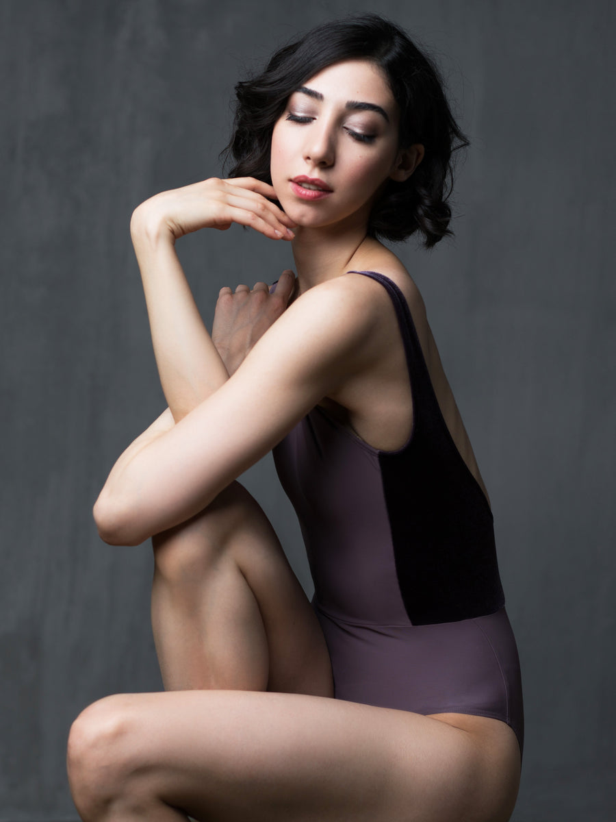 Allison Mauve Velvet Leotard RTW